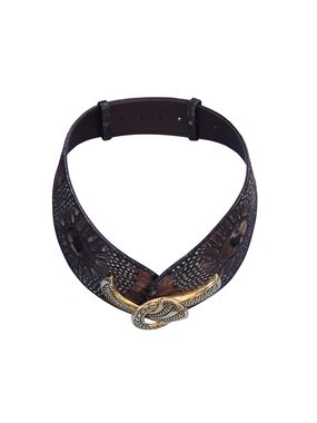 Vintage Peacock Belt, Adjustable Would Best Fit Small